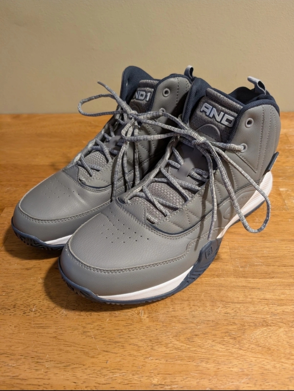Men's AND1 High Top Shoes Size 12 Gray Blue